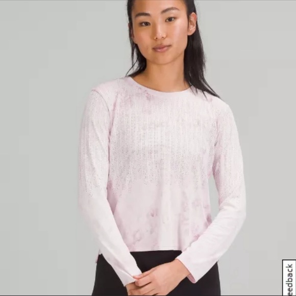lululemon athletica Tops - NWT Lululemon Train To Be Long Sleeve top pink/white tie dye RSPT size 6